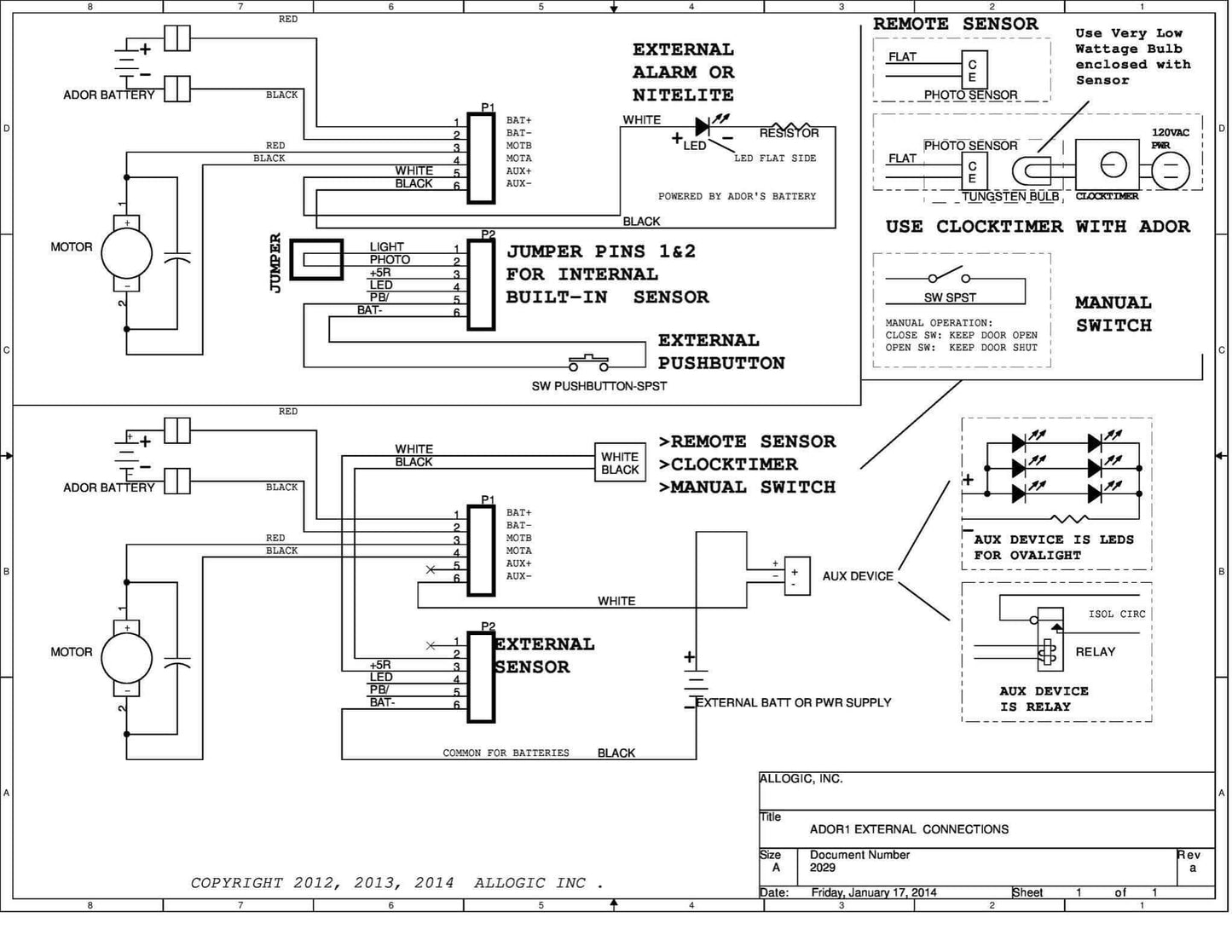 Automatic Chicken Coop Door - ADOR1-automatic chicken coop door PCB1