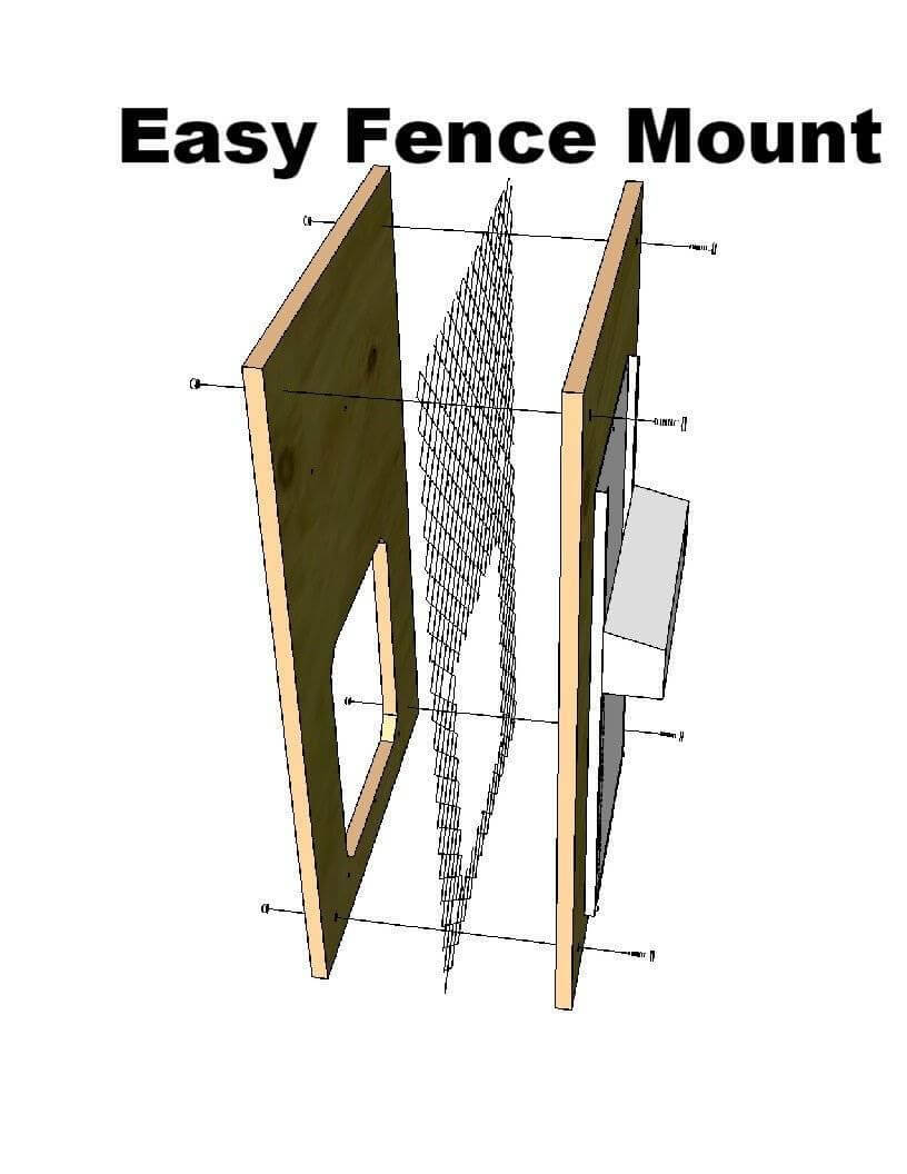 Automatic Chicken Coop Door - ADOR1-automatic chicken coop door isometric sketch