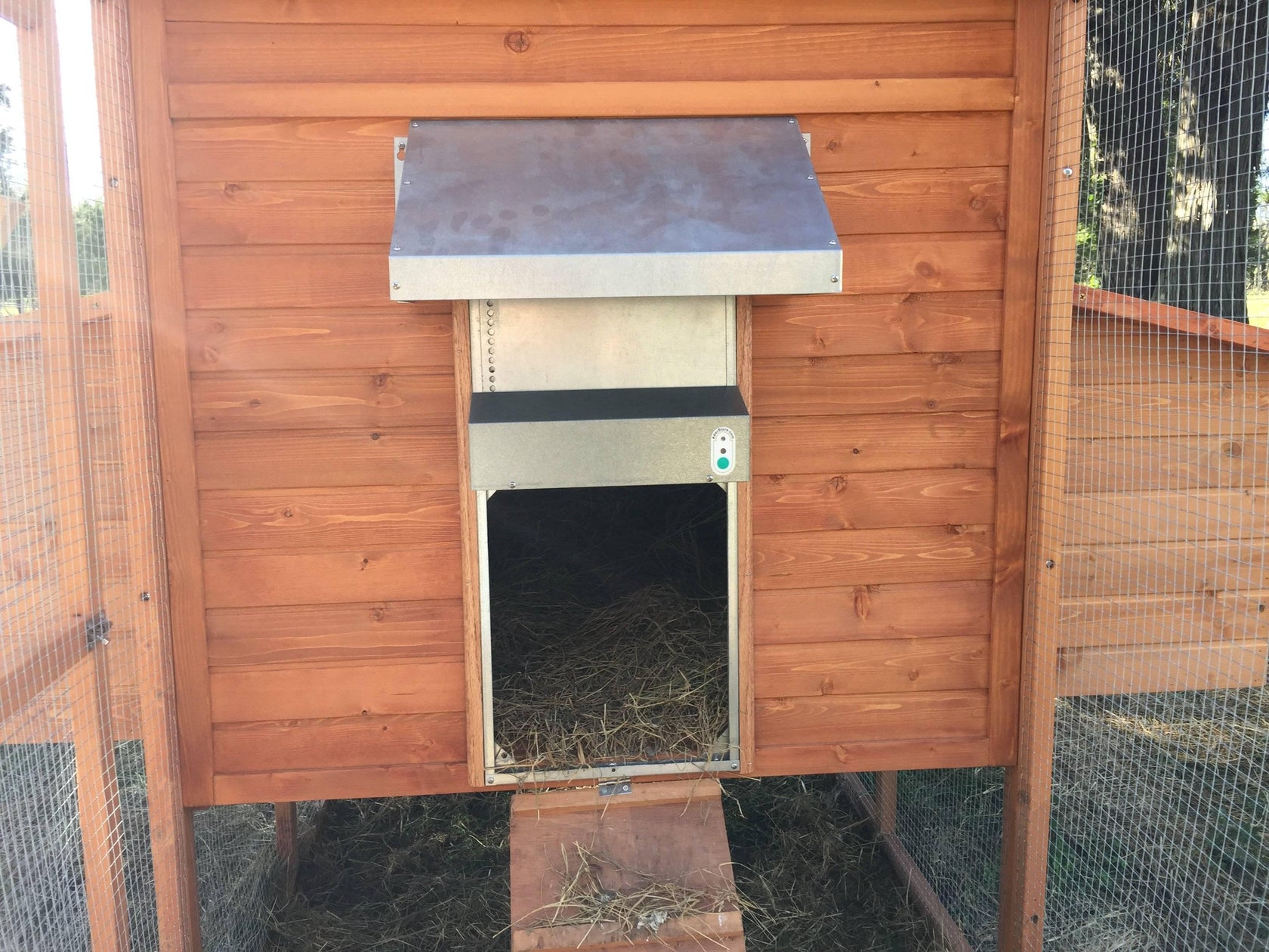 Chicken Coop Door With Canopy AdorStore Automatic Chicken Door